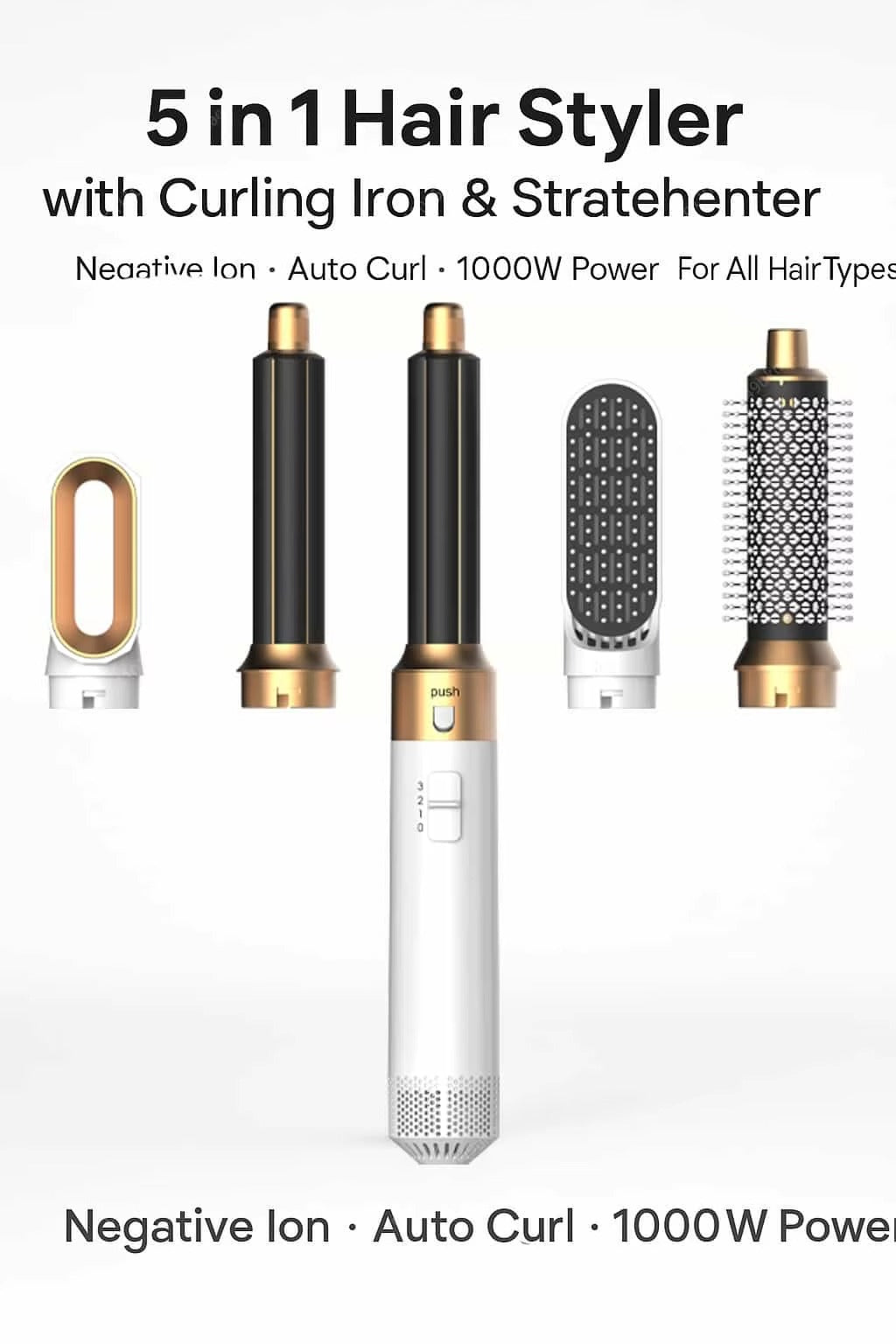 Professional 5-in-1 Air Styler & Auto Curling System