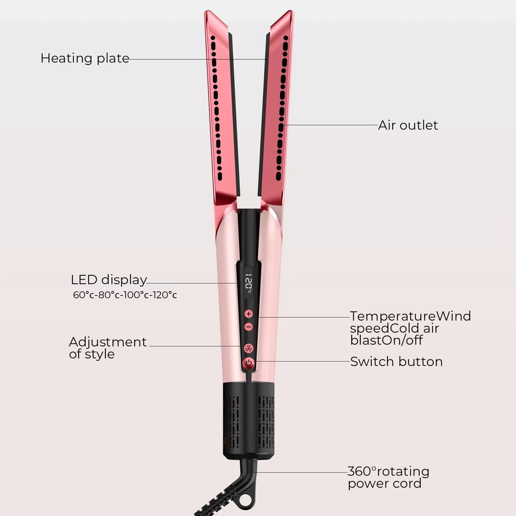 Professional Air Straightener – Hot & Cold Air Styling Iron
